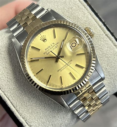 1986 Rolex Datejust 36mm 16013 18K Yellow Gold & Stainless 